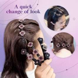 Crystal Stone Braided Hair Clips (2 Pis)