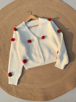 🌸 Handcrafted Flower Cardigan