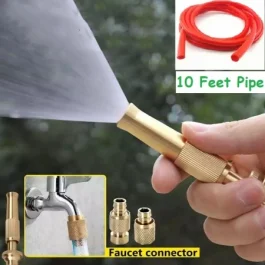 (১০ ফিট কমলা পাইপ সহ) Water Gun Spray Nozzle